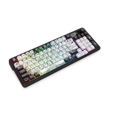 Клавиатура Redragon Artemis Pro Anime K719GF-RGB-PRO RGB осветление - черно с бяло, безжична WiFi+BT