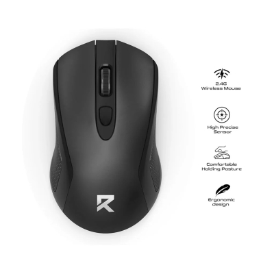 Мишка Redragon BM-4054 - черна, безжична WiFi