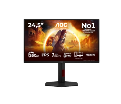 Монитор AOC 25G4ZR - 24.5" Fast IPS WLED, 1920x1080@260Hz (OC, Native 240Hz), 1ms GtG, 0.5ms MPRT