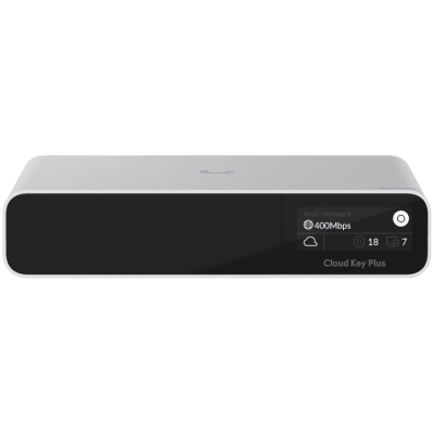 UBIQUITI CloudKey+; Pre-installed 1TB HDD; Connect and power using PoE; Optional USB-C power with Quick Charge 2.0/3.0 compliant adapter only; Includes full UniFi application suite for device management; Bluetooth for instant setup.