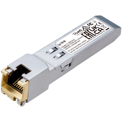 10GBASE-T RJ45 SFP+ ModuleSPEC: 10Gbps RJ45 Copper Transceiver, Plug and Play with SFP+ Slot, Support DDM (Temperature and Voltage), Up to 30 m Distance (Cat6a or above)