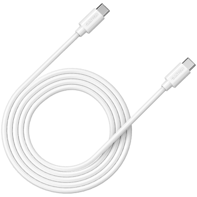 CANYON UC-12, cable 100W, 20V/ 5A, typeC to Type C, 2M with Emark, Power wire :20AWG*4C,Signal wires :28AWG*4C,OD4.5mm, PVC ,white
