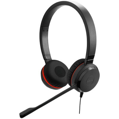 JABRA EVOLVE 30 II UC Stereo USB Headband, Noise cancelling, USB and 3.5 connectivity, with mute-button and volume control on the cord, with leather ear cushion