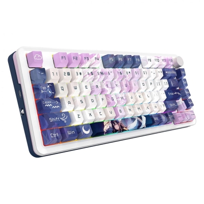 Клавиатура Redragon Cyrus Pro Anime K681ACG-RGB-PRO с RGB осветление - бяла, безжична WiFi+BT