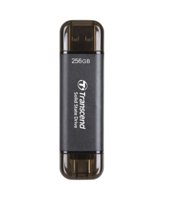 Външен SSD диск Transcend 256GB, External SSD, ESD310C, USB 10Gbps, Type C/A, Black