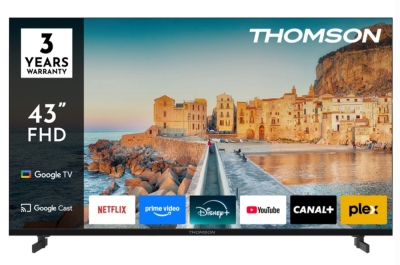 Телевизор Thomson 43FG2S15 - 43" FHD Google TV; 1920 x 1080 (FHD), DLED, 60 Hz, HDR10, Black