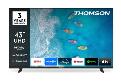 Телевизор Thomson 43UG4S15 - 43" UHD Google TV; 3840 x 2160 (4K UHD), DLED, 60 Hz, HDR10, Black
