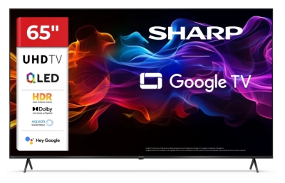 Телевизор Sharp 65HP5265E - 65" QLED Google TV, 4K Ultra HD 3840x2160 Frameless, 1 000 000:1, AQUOS