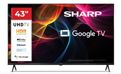 Телевизор Sharp 43HL4265E - 43" Google TV, 4K Ultra HD  3840x2160 Frameless, 1 000 000:1, AQUOS, HDR10