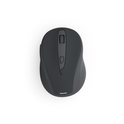 Мишка HAMA „WM-400“, ергономична, оптична, 6 бутона, тиха, черно, безжична WiFi