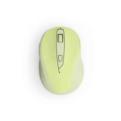 Мишка HAMA „WM-400“, ергономична, оптична, 6 бутона, тиха, зелен, безжична WiFi