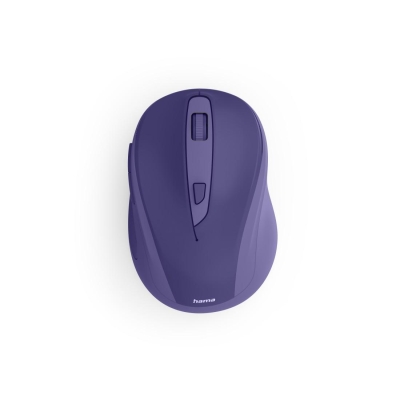 Мишка HAMA „WM-400“, ергономична, оптична, 6 бутона, тиха, лилаво, безжична WiFi