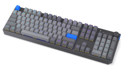 Клавиатура Endorfy Thock Wireless V2 Full Size, PBT, Endorfy Yellow switch, US Layout, с кабел и безжична WiFi+BT