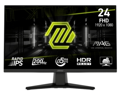 Монитор MSI MAG 242F - 23.8", Rapid IPS, 1920x1080 (FHD), 0.5ms, 200Hz, 16:9, Black
