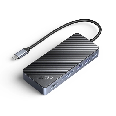 Orico докинг станция Portable Docking station M.2 SATA/NVMe - HDMI, USB3.2-A x 2, USB-C (10Gbps) x 1,USB-C (PD100W), SD/TF - OM28P-G2-BK