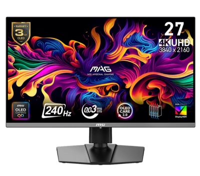 Монитор MSI MAG 272UP QD-OLED X24 - 26.5", 0.03ms, 240Hz , 3840x2160, G-SYNC, HDR True Black 400
