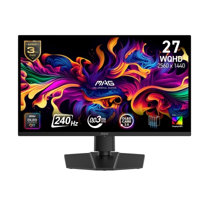 Монитор MSI MAG 271QP QD-OLED X28 - 26.5", 0.03ms, 280Hz, 2560x1440, HDR True Black 400