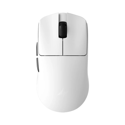 Мишка ATK F1 Ultimate 2.0 - 8K, White, с кабел и безжична WiFi
