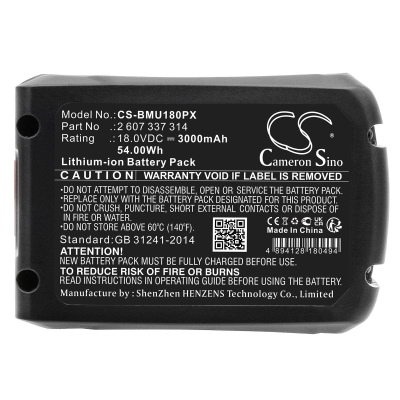 Батерия акумулаторен трион BOSCH AdvancedCut 18 1600A005B0 LiIon 18V 3000mAh Cameron Sino