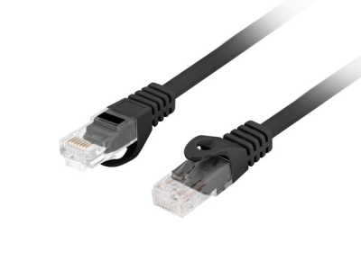 Кабел Lanberg patchcord CAT.6 utp lszh cu 0.5m black fluke passed