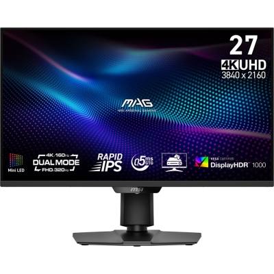 Монитор MSI MAG 274UPDF E16M - 27", 3840x2160, 0.5ms, 4K 160Hz / Full HD 320Hz, Rapid IPS with Mini-LED