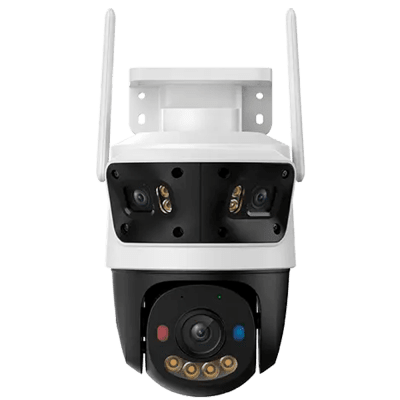 Imou Cruiser triple, full color night vision Wi-Fi IP camera, 2x fixed lenses: 1/2.8''3MP CMOS, 3.6mm fixed lens, Pan&Tilt lens: 1/3.06''5MP CMOS, Night Vision 30m, 6mm fixed lens,355Pan & 90Tilt, 2 Red-Blue Warning Lights, 8x Digital Zoom
