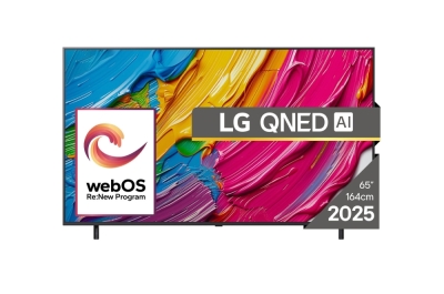 Телевизор LG 65QNED80A3A - 65" 4K QNED HDR Smart TV, 3840x2160, HDR10 / HLG, webOS 25 ThinQ