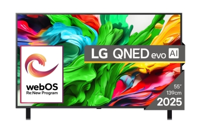 Телевизор LG 55QNED85A3C - 55" 4K QNED HDR Smart TV, 3840x2160, 120Hz Native (VRR 144Hz), HDR 10 PRO, webOS 25 ThinQ