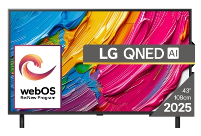 Телевизор LG 43QNED80A3A - 43" 4K QNED HDR Smart TV, 3840x2160, HDR10 / HLG, webOS 25 ThinQ