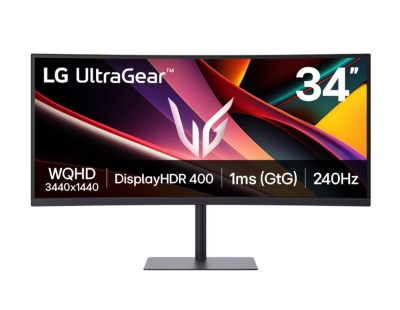 Монитор LG 34G630A-B - 34", WQHD (3440x1440), UltraGear 21:9 Curved, VA, 1ms MBR, 5ms, 240Hz, HDR 400, 5Wx2