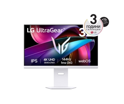 Монитор LG 32G810SA-W - 31.5" UltraGear 4K (3840x2160), IPS smart webOS 24, 1ms (GtG), 144Hz, 1000:1, HDR 10