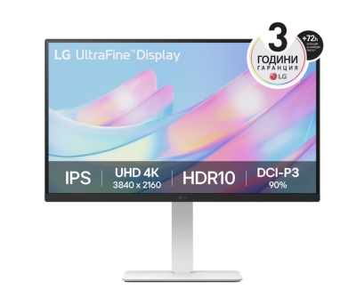 Монитор LG 27US550-W - 27" UHD 4K 3840x2160, IPS Panel Anti-Glare, 60Hz, 5ms, HDR 10