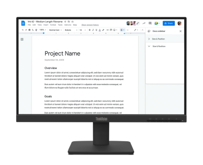 Монитор Lenovo ThinkVision S22-4e - 21.5" IPS, WLED, 1920x1080, 16:9, 4ms, 100Hz