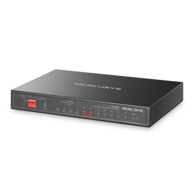 12-портов гигабитов настолен комутатор с 8 PoE+ порта Mercusys MS112GMP