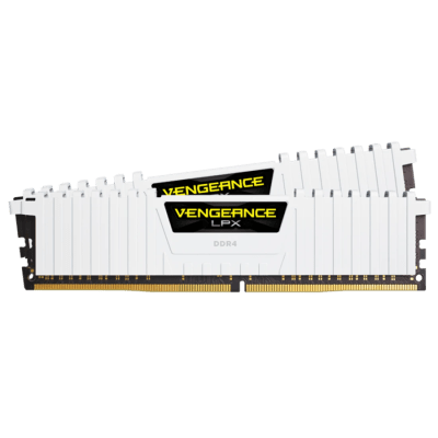 Лаптоп CORSAIR DDR4, 3200MHz 16GB 2x8GB Dimm, 16-20-20-38, XMP 2.0, Vengeance LPX White Heatspreader, Black PCB, 1.35V