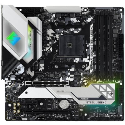 ASROCK Main Board Desktop B550M STEEL LEGEND (AM4, B550, 4xDDR4, 1xPCIe 4.0x16, 1xPCIe 3.0x1, 6xSATA, 1x M.2 PCIe Gen4 x4, 1xM.2, DP, HDMI, 2.5GLAN, mATX, Retail)