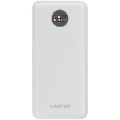 CANYON power bank PB-2002 LED 20000 mAh PD 20W QC 3.0 White