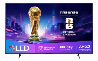 Телевизор Hisense E7Q Pro -65" 4K Ultra HD 3840x2160, QLED, Quantum Dot, 144Hz, HDR 10+ adaptive
