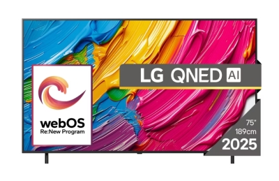 Телевизор LG 75QNED80A3A - 75" 4K QNED HDR Smart TV, 3840x2160, HDR10 / HLG, webOS 25 ThinQ