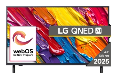 Телевизор LG 43QNED82A3B - 43" 4K QNED HDR Smart TV, 3840x2160, DVB-T2/C/S2, Alpha 7 AI Processor, HDR10 / HLG, webOS 25 ThinQ