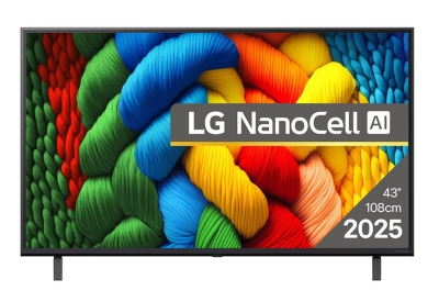 Телевизор LG 43NANO80A3B - 43" 4K HDR Smart Nano Cell TV, 3840x2160, DVB-T2/C/S2, AI Alpha 7, HDR 10 PRO, webOS 25, ThinQ AI