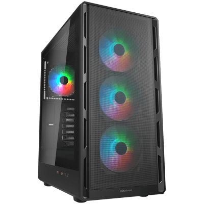 Кутия COUGAR AIRFACE PURE RGB, ATX, Mid Tower, Black