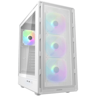 Кутия COUGAR AIRFACE PURE RGB, ATX, Mid Tower, White