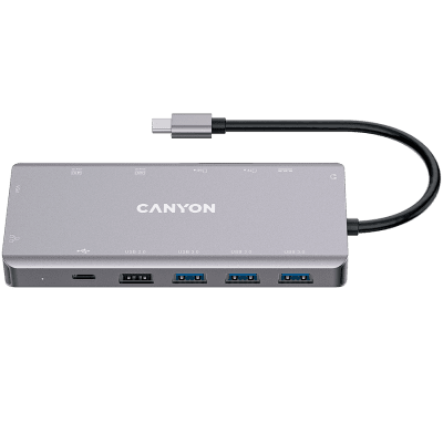 CANYON hub DS-12 13in1 4k USB-C Dark Grey