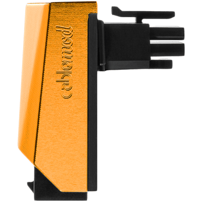 CableMod 12VHPWR 90 Degree Angled Adapter (Nvidia 4000 series) - Variant A - Orange