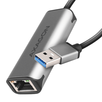 Axagon ADE-25R SUPERSPEED USB-A 2.5 GIGABIT ETHERNETCompact aluminum USB-A 3.2 Gen 1 2.5 Gigabit Ethernet 10/100/1000/2500 Mbit adapter with automatic installation.