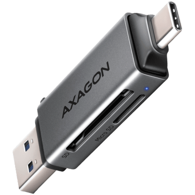 Axagon CRE-DAC External, Type-C+Type-A 2-slot SD/microSD