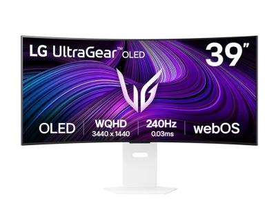 Монитор LG 39GX90SA-W - 39", OLED UltraGear 21:9 Curved Smart, IPS 0.03 ms, WQHD (3440x1440), 240Hz, HDR 10