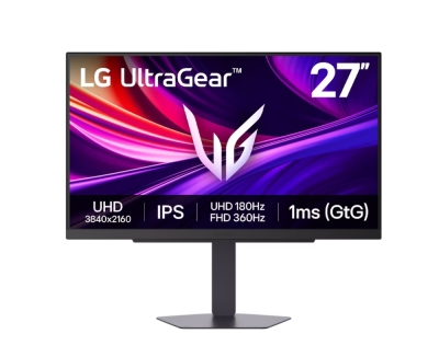 Монитор LG 27G810A-B - UltraGear 27" 4K IPS, 1ms (GtG), UHD 3840x2160, Dual-Mode (UHD 180Hz, FHD 360Hz), HDR 10