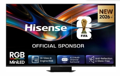 Телевизор Hisense UR9S - 75" 4K Ultra HD 3840x2160, RGB Mini Led , DLED, Quantum Dot, 180Hz, IPS, HDR 10+, HLG